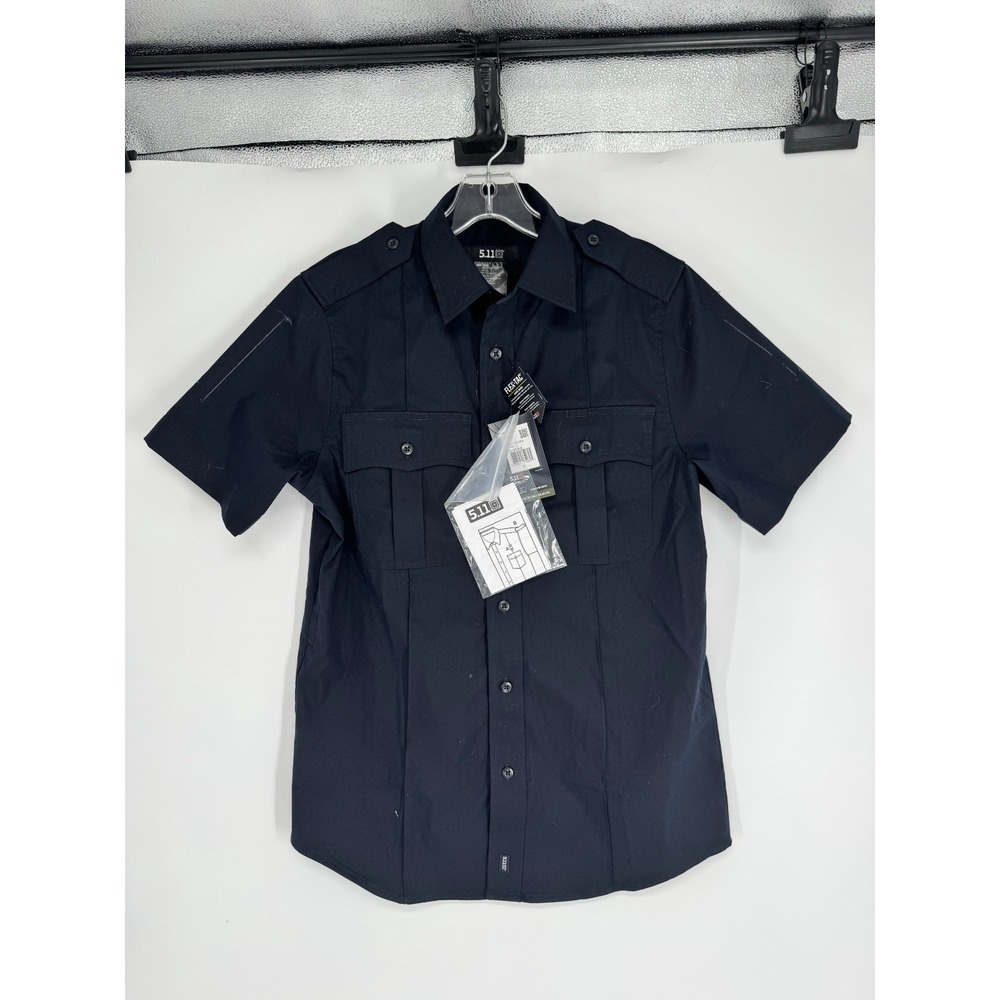 511 Tactical Stryke PDU Shirt Mens Small Dark Navy Short Sleeve Button Up 71416